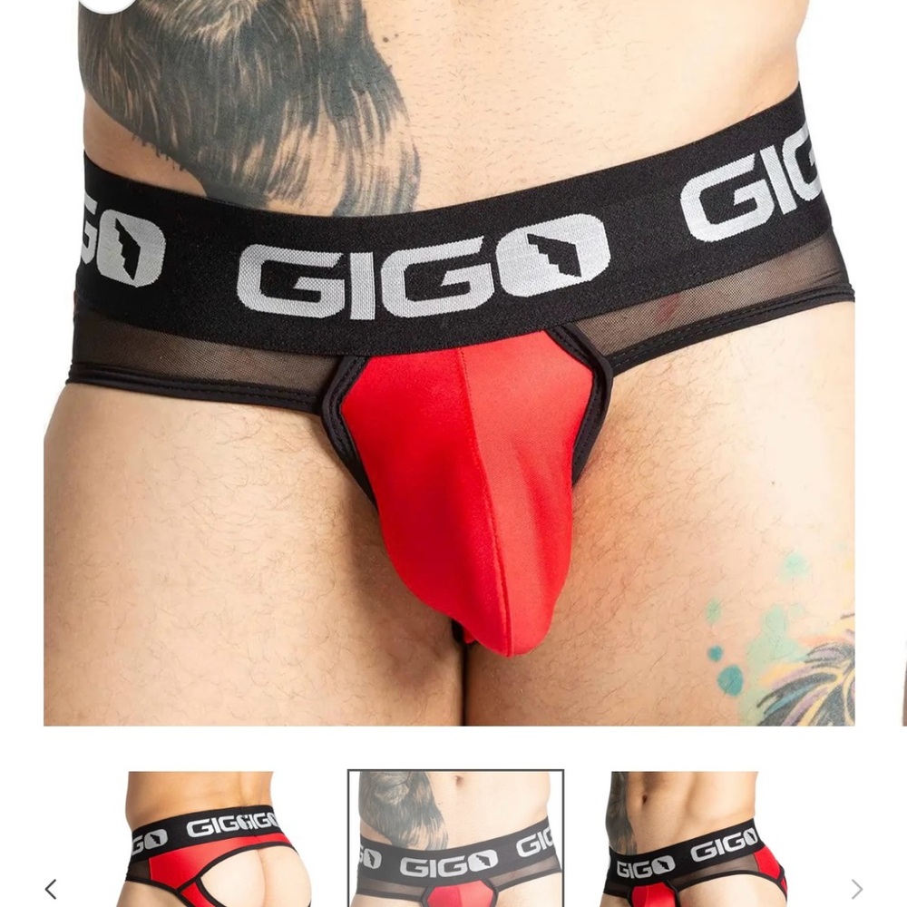 GIGO Sporty Gray Jock Briefs with Breathable Mesh Design - Picture 5 of 7